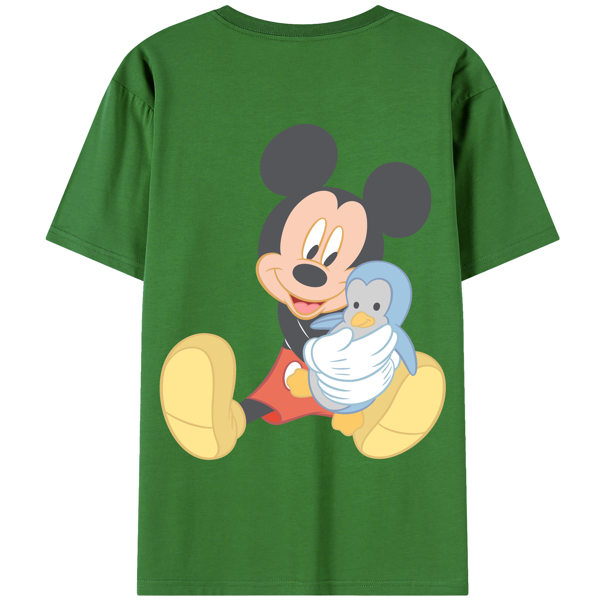 （画像用） ミッキーマウス Mickey Mouse レディース半袖Tシャツ(バックプリント)